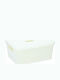 Plastic Storage Box with Lid White 24.7x19.2x10.4cm