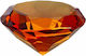 JK Home Decoration Decorative Diamond made of Crystal Orange 6x6x4cm 1pcs