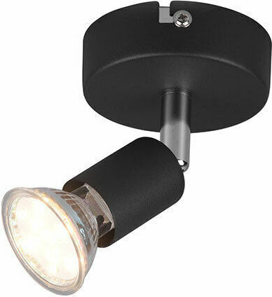 Trio Lighting Paris Einzel Spot mit Fassung GU10 in Schwarz Farbe