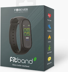 Forever SB-50 Activity Tracker with Heart Rate Monitor Black