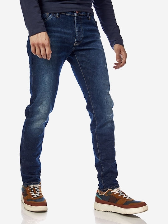 Herren Jeanshose Elastisch mit Slim Passform Blau