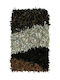 LR 12 Rug Rectangular Shaggy Leather Brown