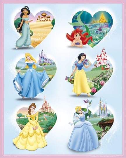 W+G Παιδική Αφίσα Princesses 50.8x40.6εκ.