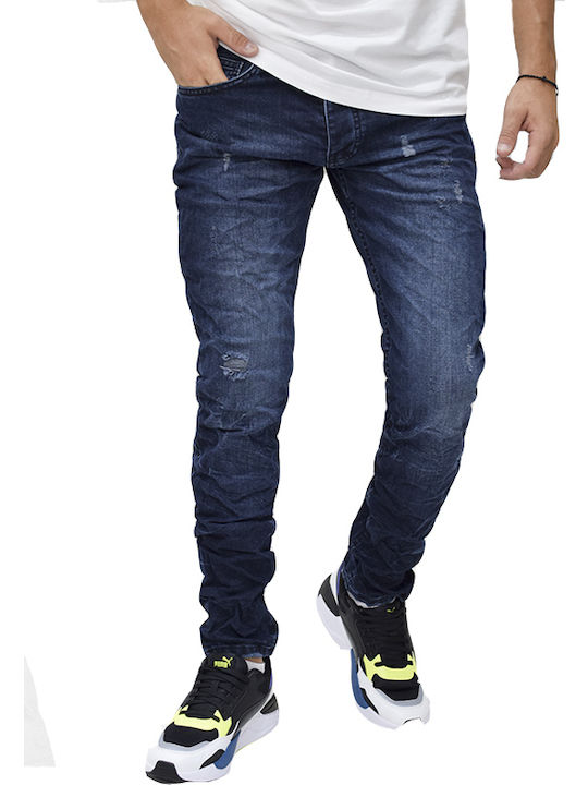 Senior 297 Παντελόνι Τζιν Ελαστικό Slim Fit Μπλε