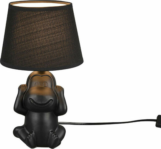 Trio Lighting Nilson Κεραμικό Πορτατίφ για Ντουί E14 με Μαύρο Καπέλο και Βάση