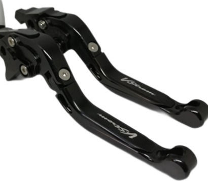 Set of Motorcycle Brake/Clutch Levers Flexible Adjustable for Suzuki V-Strom 650 Black 30654931