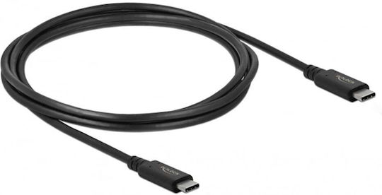 DeLock USB 2.0 Cable USB-C male - USB-C 100W PD Μαύρο 2m 86980
