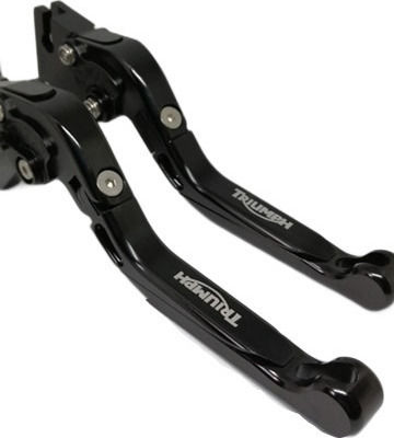 Set Brems-/Kupplungshebel für Motorräder Flexibel Einstellbar für Triumph Daytona Schwarz 28315571-5