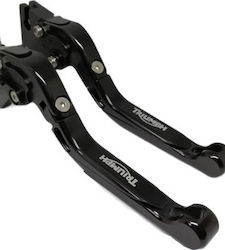 Set of Motorcycle Brake/Clutch Levers Flexible Adjustable for Triumph Sprint Black 28315571-7