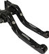 Set of Motorcycle Brake/Clutch Levers Flexible Adjustable for Triumph Bonneville Black 28315571-9