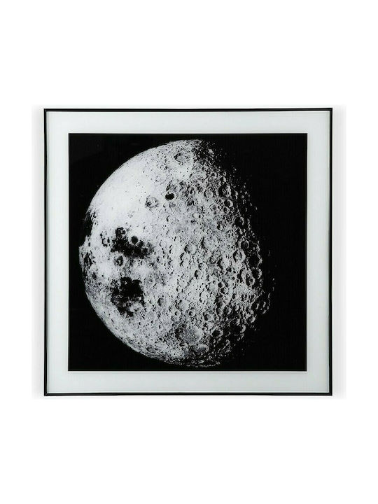 BigBuy Moon Glass Painting 50x50cm