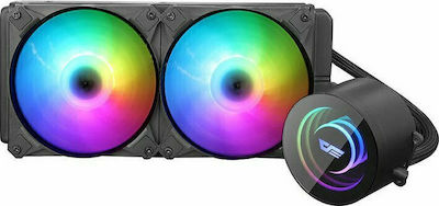 Darkflash DX-240 RGB CPU Water Cooling Dual Fan 120mm for Socket AM4/AM5/1200/115x