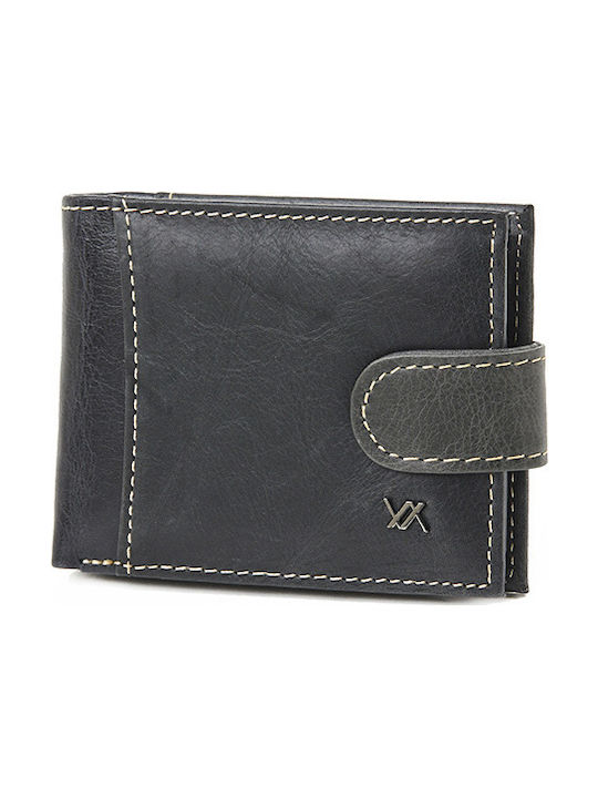 Verde Men's Leather Wallet Black
