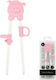Marcus & Marcus Pink Pig Plastic Chopsticks
