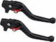 Set Manete Frână/Ambreiaj Motocicletă Manete de motocicletă ajustabile pentru Kymco Xciting 300 - Emocionant 300 Negre 713001/KXCR