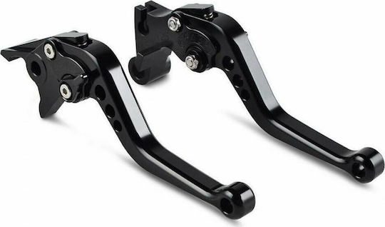 Set Manete Frână/Ambreiaj Motocicletă Manete de motocicletă ajustabile pentru Kymco Centrul orașului 300 Negre 713001/KDB