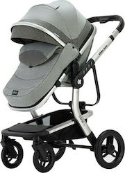 Kikka Boo Irene 3 in 1 Adjustable 3 in 1 Baby Stroller Suitable for Newborn Gray 10.7kg