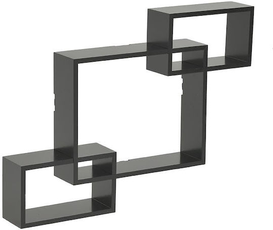Shelf Wall 60x10x50cm Black Velvet-Black Metal Shelf Wall 60x10x50cm Black Velvet-Black Metal