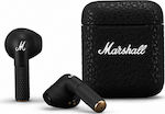 Marshall Minor III Earbud Bluetooth Handsfree Earphones with Sweat Resistance and Charging Case Blacα