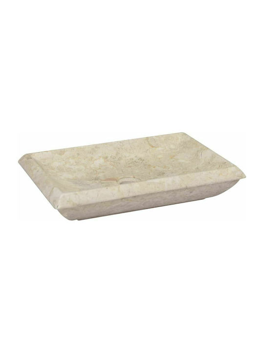 vidaXL Vessel Sink Stone 50x35x10cm Beige