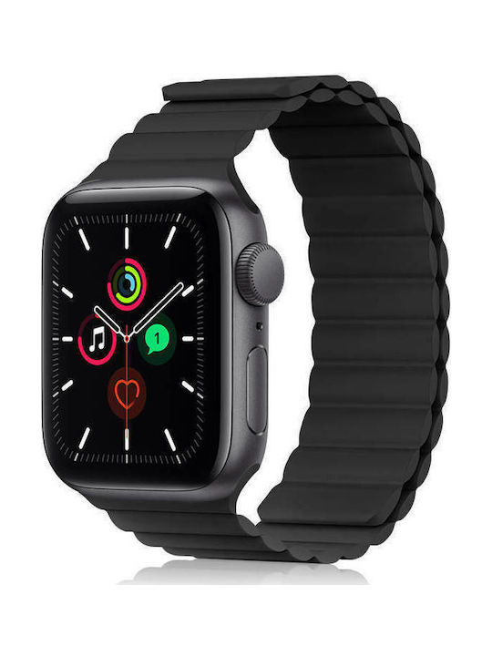 Kingxbar Magnetic Curea Silicon Negru (Apple Watch 42/44/45mm - Ceas Apple 42/44/45mm)