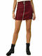 Monochromer Damen-Strickrock Bordeaux 8485