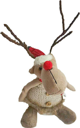 XMASfest Weihnachtliche Stoff Figur Rentier Braun Höhe 30cm