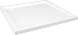 vidaXL Pătrată Acrilic Duș 80x80cm White