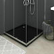vidaXL Square Acrylic Shower Black 90x90x4cm
