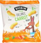 Biobim Organic Puff με Γεύση Καρότο Χωρίς Ζάχαρη 20gr για 8+ μηνών