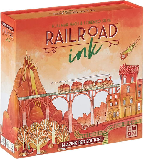 Board Game Railroad Ink: Blazing Red Edition for 1-6 Players 8+ Years Old (EN) Horrible Games