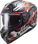 LS2 FF327 Challenger Spin Full Face Helmet with Sun Visor ECE 22.05 1420gr Black Red White