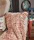 Kentia Nala Ριχτάρι Τετραθέσιου Καναπέ Chenille 180x320εκ. Salmon Pink / Ecru
