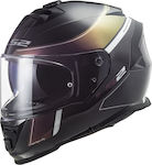 LS2 FF800 Storm Velvet Full Face Helmet with Sun Visor ECE 22.05 1400gr Black Rainbow