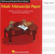 Hal Leonard Τετράδιο Μουσικής 32 Φύλλων Student Piano Library Music Manuscript Paper Wide Staff Κόκκινο