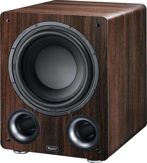 Magnat Alpha RS 12 14242262 Aktiv Subwoofer mit Lautsprecher 12" 120W Braun