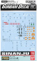 Namco - Bandai Gundam Decal 115 Sinanju Model Kit Modeling Figure in Scale 1:144