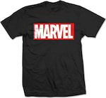 Marvel Comics Box Logo T-shirt σε Μαύρο χρώμα