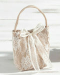 Παρίσης Wedding Favor Pouch with Burlap and Lace