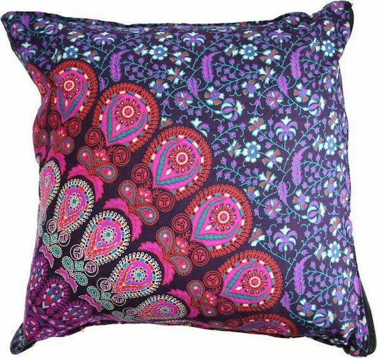 Synchronia Sofa Cushion Swan 100% Cotton Purple 45x45cm