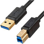 Unitek USB 3.0 Cable USB-A male - USB-B male Μαύρο 2m (C14095BK-2M)