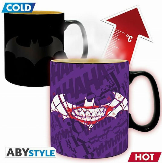 Abysse Batman Heat Change Ceramic Black Mug Abysse Batman Heat Change Ceramic Black Mug