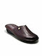 Anatomical Leather Women's Slippers Burgundy