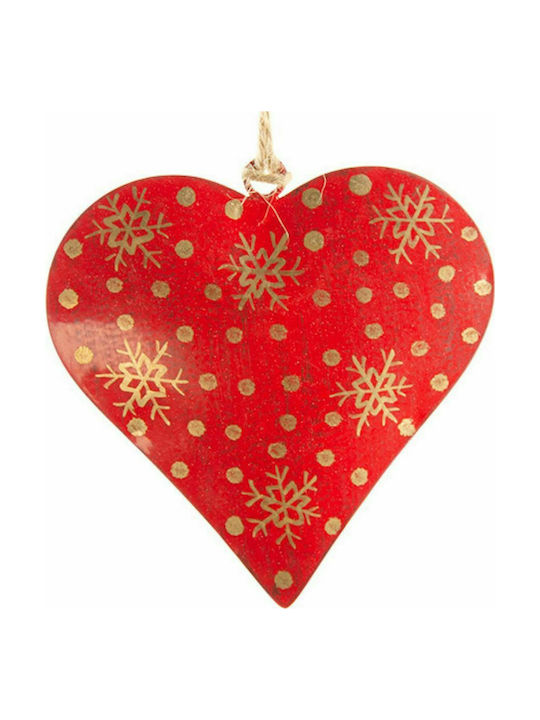 Synchronia Christmas Heart Ornament Red 10cm