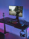 Spielbüro DB20 Holz Schwarz mit Metallbeinen, LED & USB-Anschlüssen 120x60x75cm