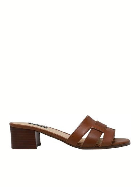Nine West Gizella Δερμάτινα Mules με Χοντρό Χαμ...