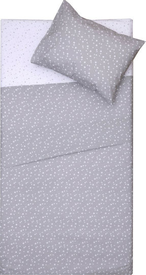Viopros Baby Bettbezug Set mit Kissenbezug Addison Gray 120x160cm.