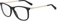 Moschino Plastic Eyeglass Frame Black MOL589 807