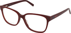 Missoni Damen Acetat Brillengestell Burgundisch...