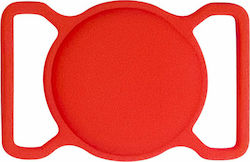 Hurtel Flexible Cover Θήκη Κολάρου Κατοικιδίων Σιλικόνης για AirTag σε Κόκκινο χρώμα